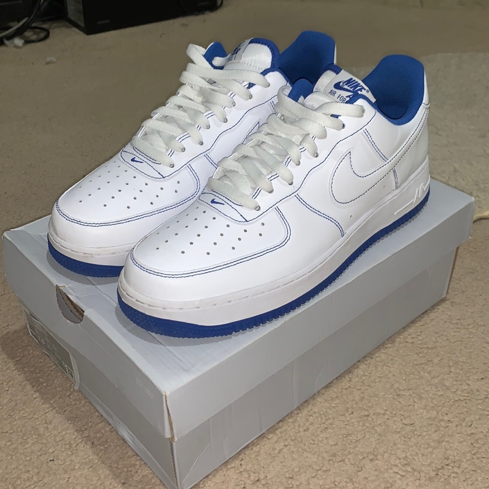 Air Force 1 Blue Contrast Stitch